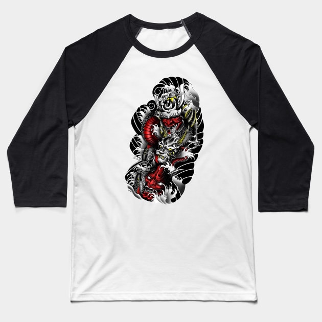 yakuza tattoo Baseball T-Shirt by GEULISPISAN